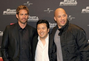 Paul Walker, Justin Lin (director) y Vin Diesel